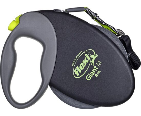FLEXI TRIXIE NEON GIANT M 8 M BLACK, YELLOW DOG RETRACTABLE LEAD
