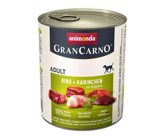 ANIMONDA GRANCARNO BEEF + RABBIT WITH HERBS PARSLEY, BEEF, RABBIT ADULT 800 G
