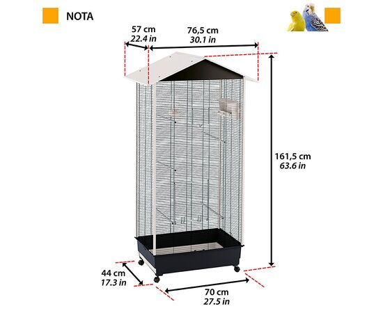 FERPLAST NOTA AVIARY  - 161,5 CM
