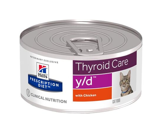 HILL'S PRESCRIPTION DIET THYROID CARE FELINE Y/D WET CAT FOOD CHICKEN 156 G