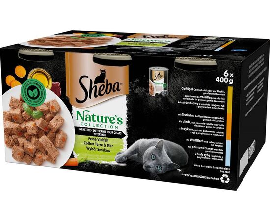 SHEBA MIXED FLAVOURS KIT - WET CAT FOOD - 6X400G
