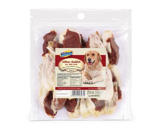 HILTON RABBIT EAR WITH DUCK - DOG CHEW - 500G