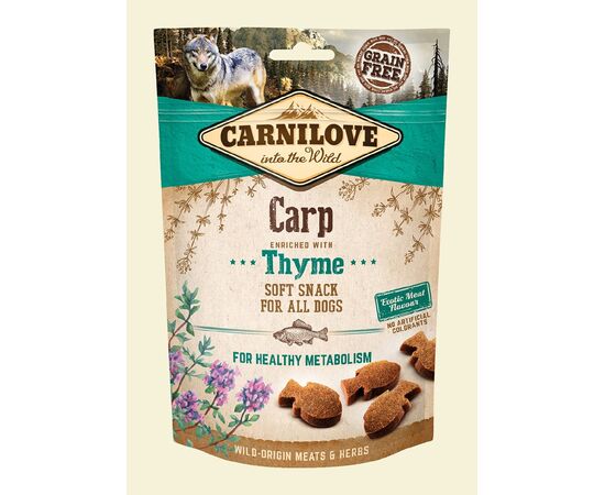 CARNILOVE SOFT CARP+THYME DOG TREAT - 200 G