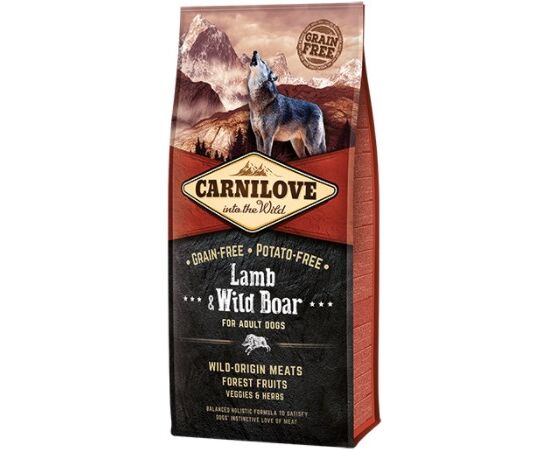 CARNILOVE LAMB WILD BOAR 12 KG ADULT BOAR, LAMB