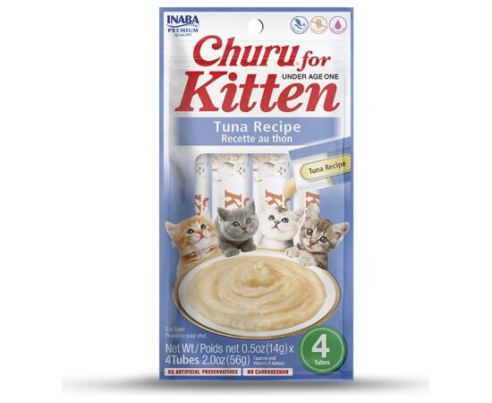 INABA CHURU KITTEN TUNA - CAT TREAT - 4X14 G