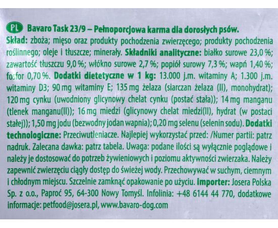 JOSERA BAVARO TASK 23/9 18KG