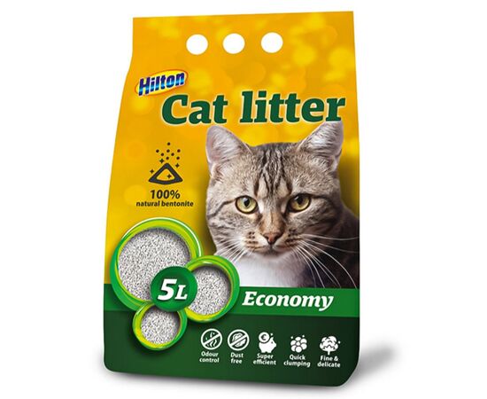 HILTON BENTONITE ECONOMY CLUMPING CAT LITTER - 5 L