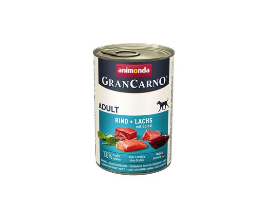 ANIMONDA GRANCARNO ADULT WITH SALMON AND SPINACH - WET DOG FOOD - 400 G