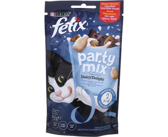 PURINA NESTLE FELIX PARTY MIX DAIRY DELIGHT - CAT SNACK - 60G