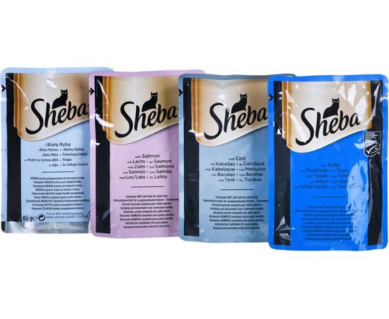 SHEBA DELICACY FISHY FLAVOURS IN JELLY - WET CAT FOOD - 80X 85G