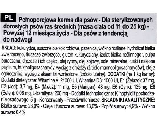 ROYAL CANIN CCN MEDIUM STERILISED ADULT DOG 12KG