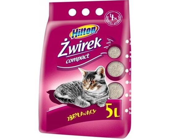 HILTON BENTONITE COMPACT CLUMPING CAT LITTER - 5 L