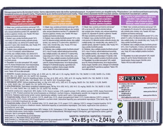 PURINA NESTLE FELIX SENSATIONS COUNTRY FLAVORS IN JELLY 24 X 85 G