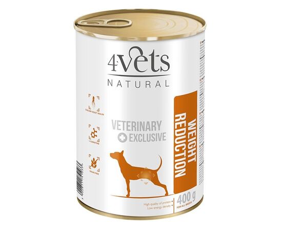 4VETS NATURAL WEIGHT REDUCTION DOG - WET DOG FOOD - 400 G