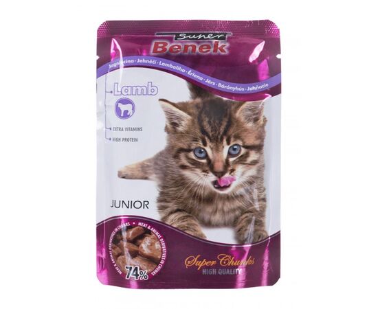 SUPER BENEK JUNIOR LAMB IN SAUCE - WET CAT FOOD - 100 G