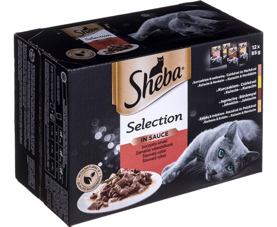 SHEBA SELECTION IN SAUCE JUICY FLAVOURS 12 X 85 G