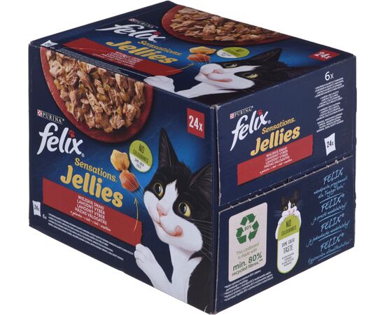 PURINA NESTLE FELIX SENSATIONS COUNTRY FLAVORS IN JELLY 24 X 85 G