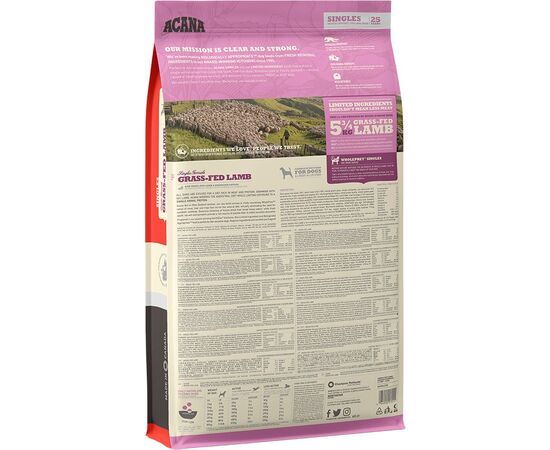ACANA SINGLES GRASS-FED LAMB 11.4 KG