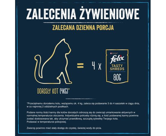 PURINA NESTLE FELIX TASTY SHREDS WITH DUCK AND TURKEY - 4X 80G