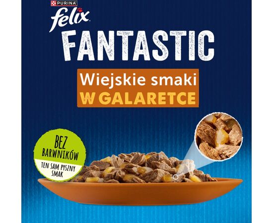 PURINA NESTLE FELIX FANTASTIC RABBIT, LAMB - WET FOOD FOR CATS 340 G (4X 85 G)