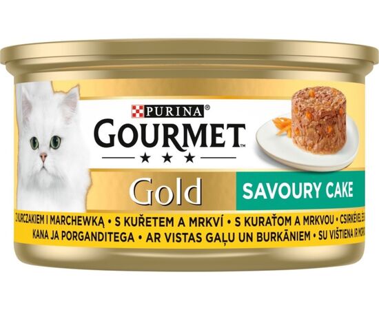 PURINA NESTLE GOURMET GOLD - SAVOURY CAKE WITH CHICKEN AND CARROT 85G
