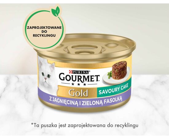 PURINA NESTLE GOURMET GOLD - SAVOURY CAKE WITH LAMB AND GREEN BEANS 85G