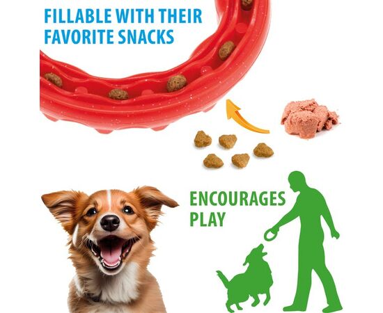 FERPLAST SMILE RING S RED - DOG TOY