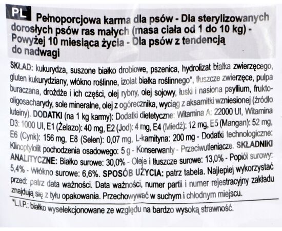 ROYAL CANIN MINI STERILISED - DRY FOOD FOR ADULT DOGS, SMALL BREEDS, AFTER STERILISATION - 1KG