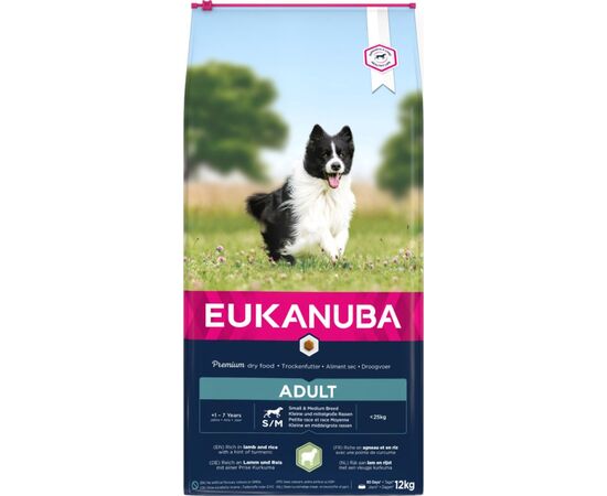 EUKANUBA SMALL & MEDIUM LAMB RICE  12 KG