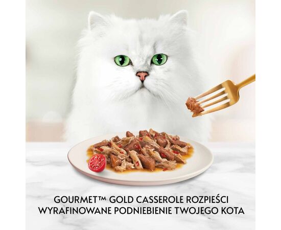 PURINA NESTLE GOURMET GOLD - CASSEROLE BEEF AND CHICKEN 85G