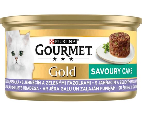 PURINA NESTLE GOURMET GOLD - SAVOURY CAKE WITH LAMB AND GREEN BEANS 85G