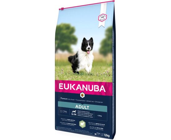EUKANUBA SMALL & MEDIUM LAMB RICE  12 KG
