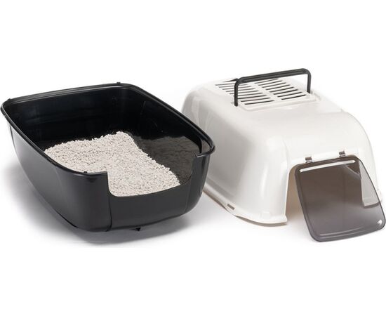 FERPLAST PRIMA BLACK - CAT TOILET - 39,5 X 52,5 X 38CM