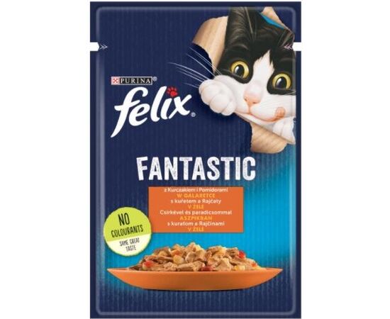 PURINA NESTLE FELIX FANSTASTIC CHICKEN, TOMATO - WET CAT FOOD - 85 G