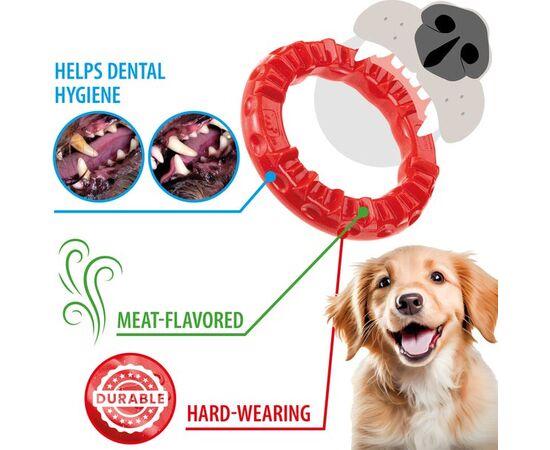 FERPLAST SMILE RING S RED - DOG TOY