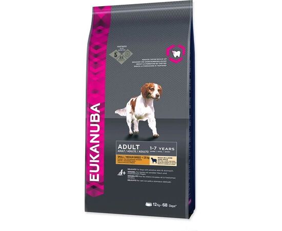 EUKANUBA SMALL & MEDIUM LAMB RICE  12 KG