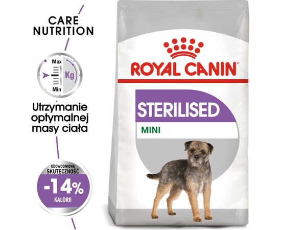 ROYAL CANIN MINI STERILISED - DRY FOOD FOR ADULT DOGS, SMALL BREEDS, AFTER STERILISATION - 1KG