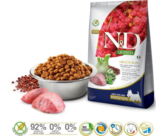 FARMINA N&D QUINOA DOG DIGESTION ADULT MINI 800G