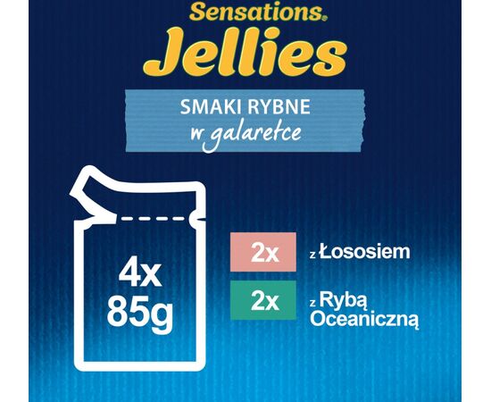PURINA NESTLE FELIX SENSATIONS MIX - SALMON, SHRIMPS, OCEAN FISH WITH TOMATOES - WET CAT FOOD - 4X85 G
