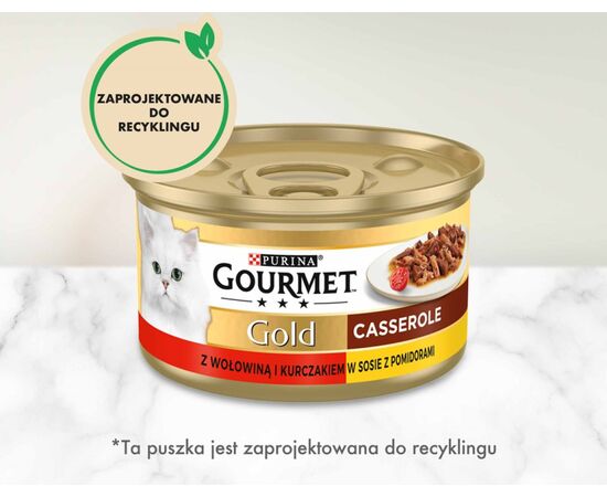 PURINA NESTLE GOURMET GOLD - CASSEROLE BEEF AND CHICKEN 85G
