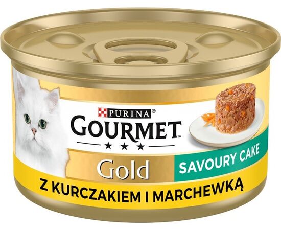 PURINA NESTLE GOURMET GOLD - SAVOURY CAKE WITH CHICKEN AND CARROT 85G