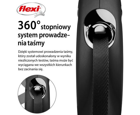 FLEXI NEW CLASSIC 5 M BLACK DOG RETRACTABLE LEAD