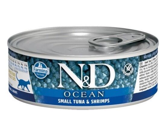 FARMINA N&D CAT OCEAN SEA SMALL TUNA & SHRIMP  70G