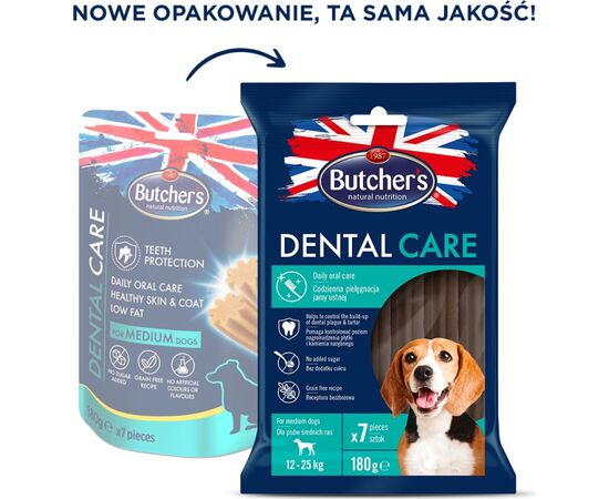 BUTCHER'S DENTAL CARE - DENTAL SNACK FOR MEDIUM SIZED DOGS - 180G