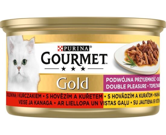 PURINA NESTLE GOURMET GOLD - MIX BEEF AND CHICKEN 85G