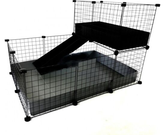 C&C MODULAR CAGE ONE-STOREY 3X2 + LOFT 2X1 + SILVER RAMP