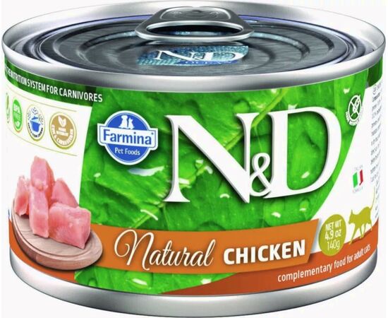 FARMINA N&D CAT NATURAL CHICKEN - WET CAT FOOD - 140 G