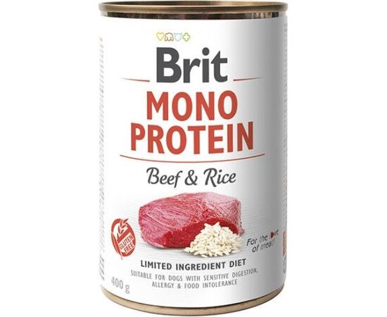 BRIT MONO PROTEIN BEEF & RICE - WET DOG FOOD - 400G