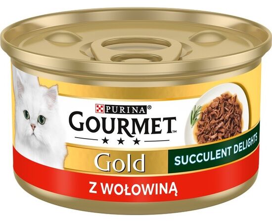 PURINA NESTLE PURINA GOURMET GOLD SUCCULENT DELIGHTS BEEF - WET CAT FOOD - 85G