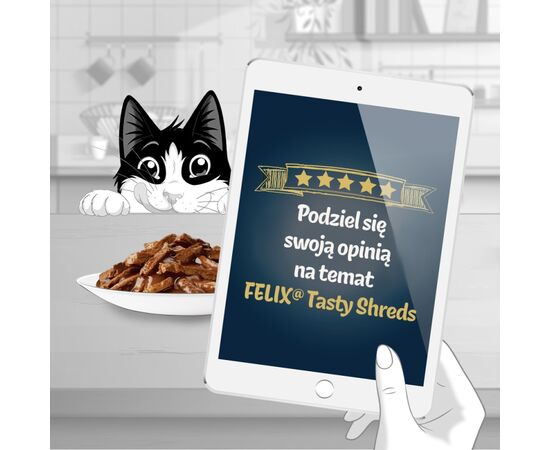 PURINA NESTLE FELIX TASTY SHREDS WITH BEEF AND CHICKEN - 4X 80G
